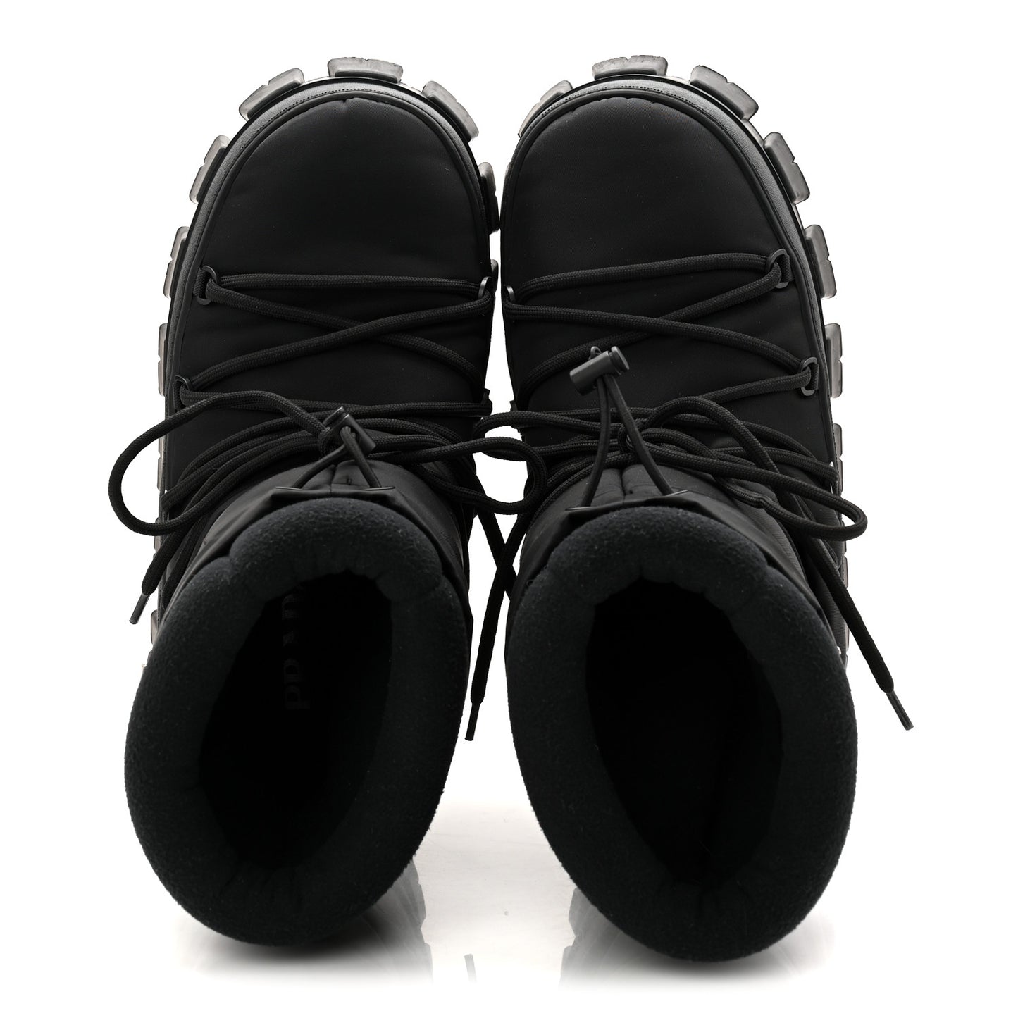 Re-Nylon Triangle Logo Apres Ski Ankle Boots 42 Black