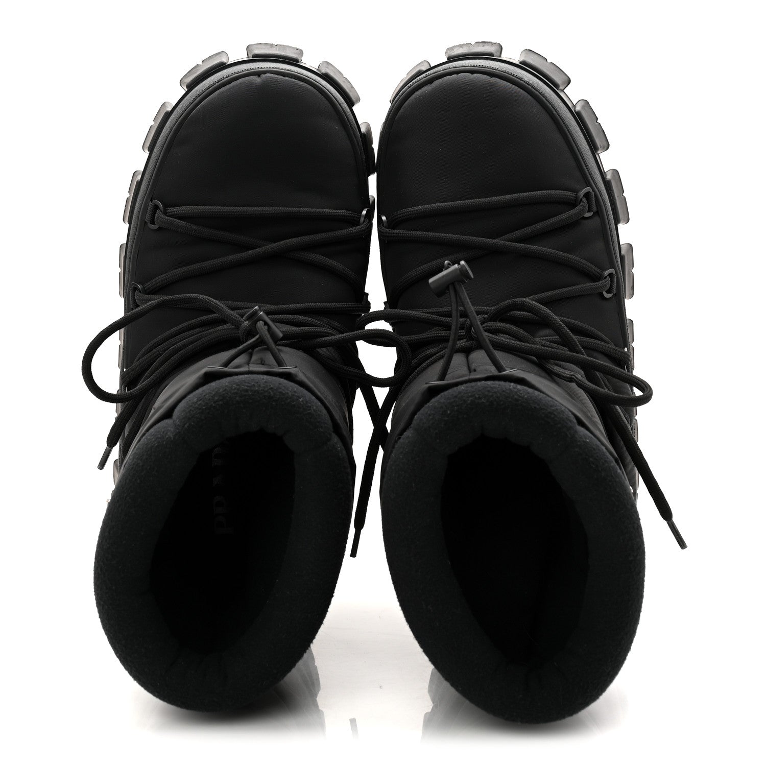 Prada Re-Nylon Triangle Logo Apres Ski Ankle Boots 42 Black 5 of 9