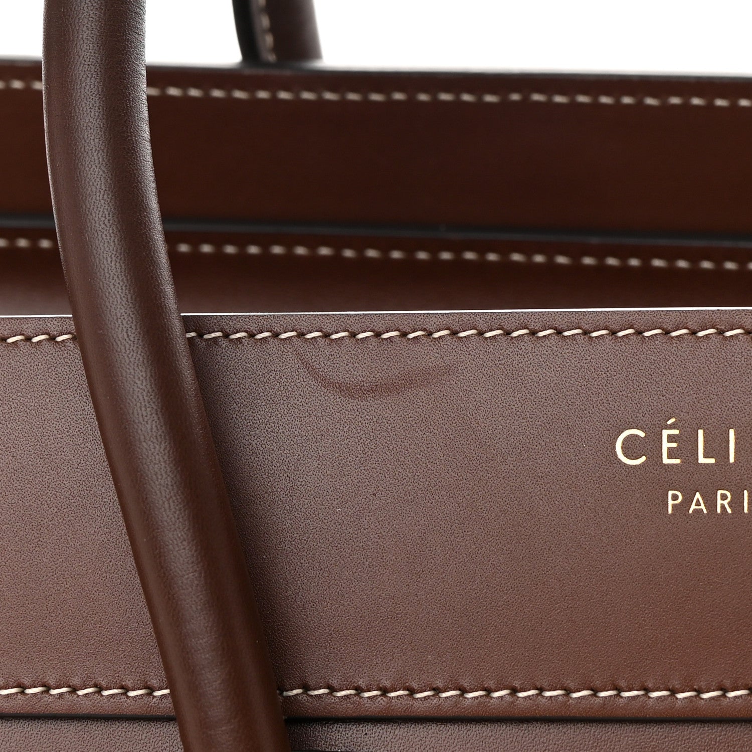 Celine Satinated Natural Calfskin Micro Luggage Dark Brown 13 of 13