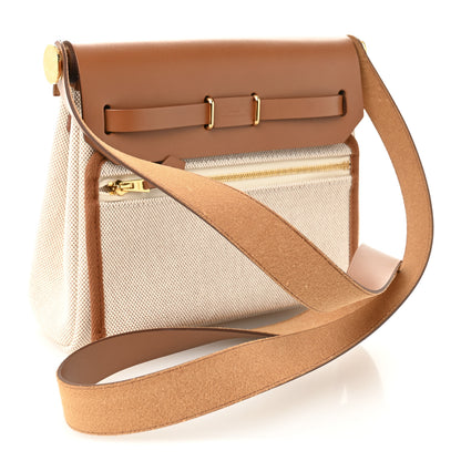 Hermes Military Toile Vache Hunter Herbag Zip Retourne 20 Ecru Beige Fauve 3 of 11