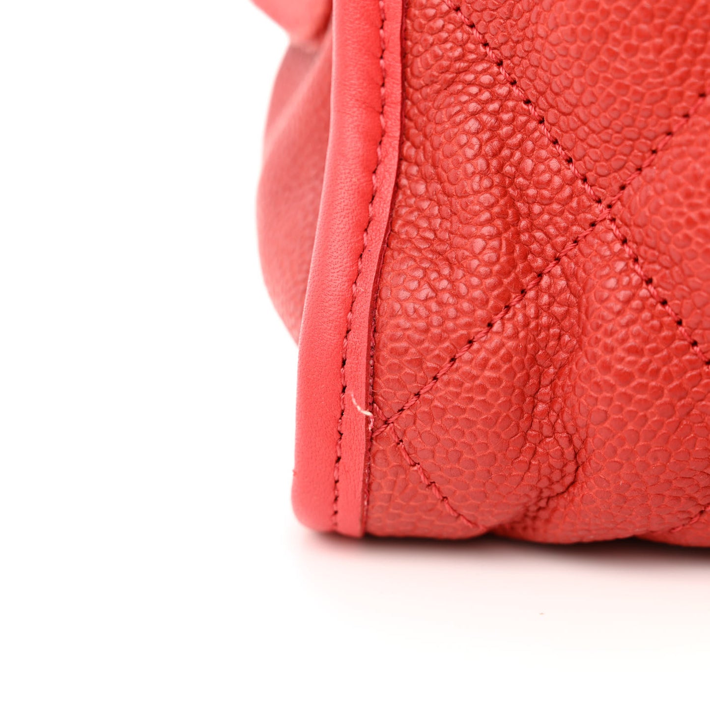 Caviar Quilted French Riviera Tote Red