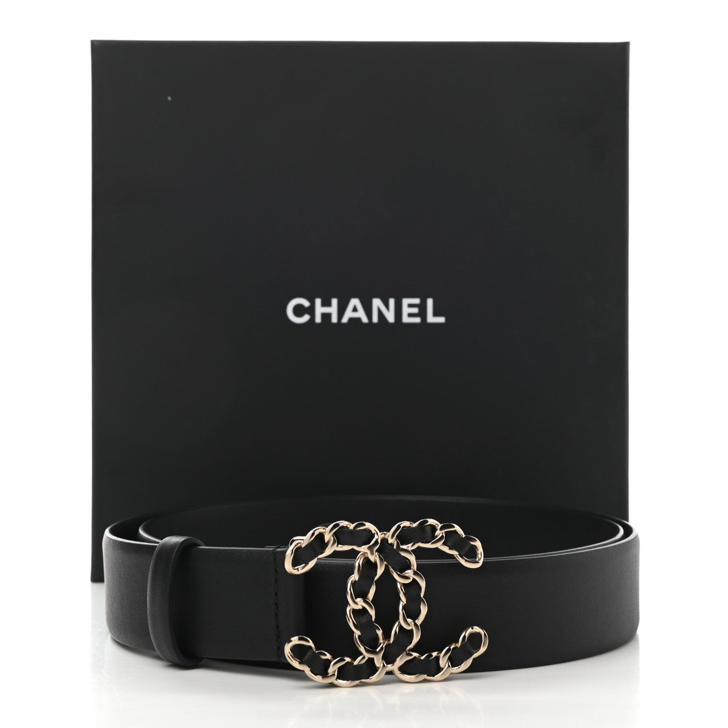 Chanel Lambskin CC Chain Belt 90 36 Black 7 of 7