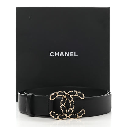 Chanel Lambskin CC Chain Belt 90 36 Black 7 of 7