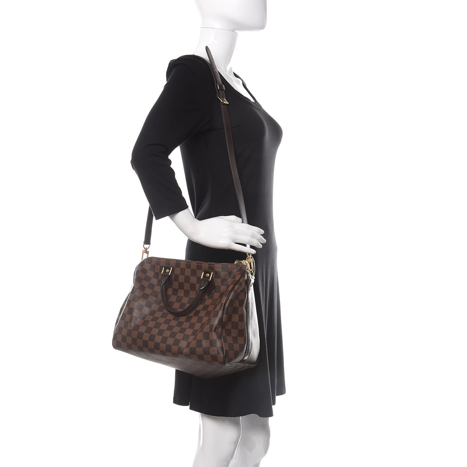 Louis Vuitton Damier Ebene Speedy Bandouliere 30 2 of 12