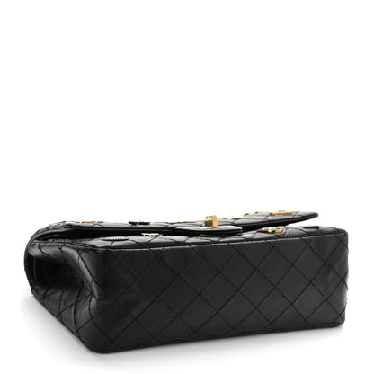 Chanel Aged Calfskin Lucky Charms 2.55 Reissue 225 Flap Black 4 of 11