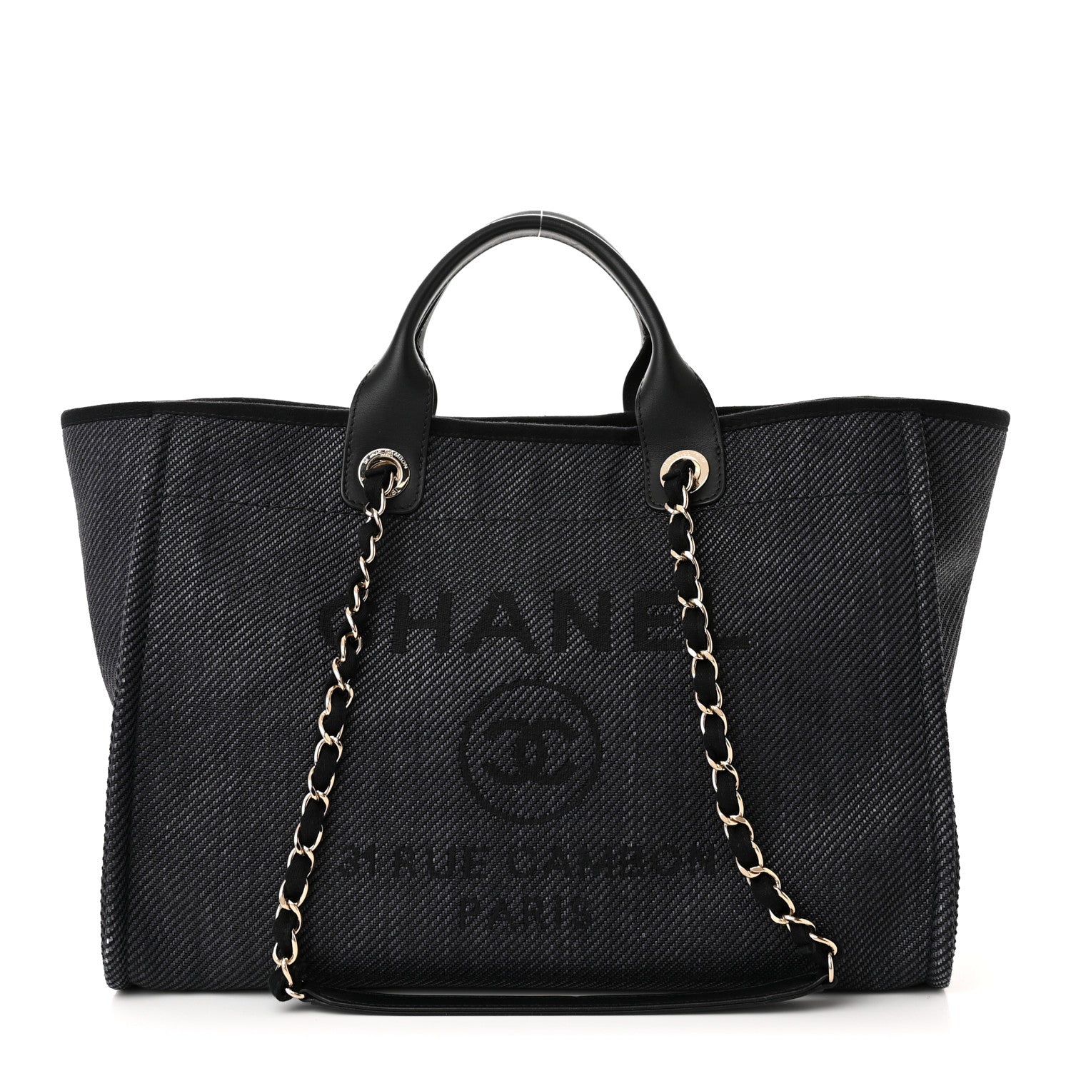 Chanel Lurex Boucle Medium Deauville Tote Black 1 of 12
