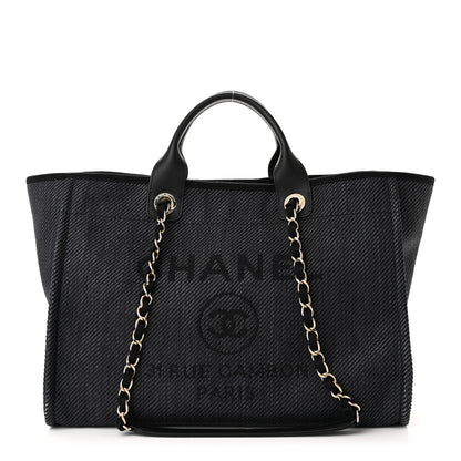 Chanel Lurex Boucle Medium Deauville Tote Black 1 of 12
