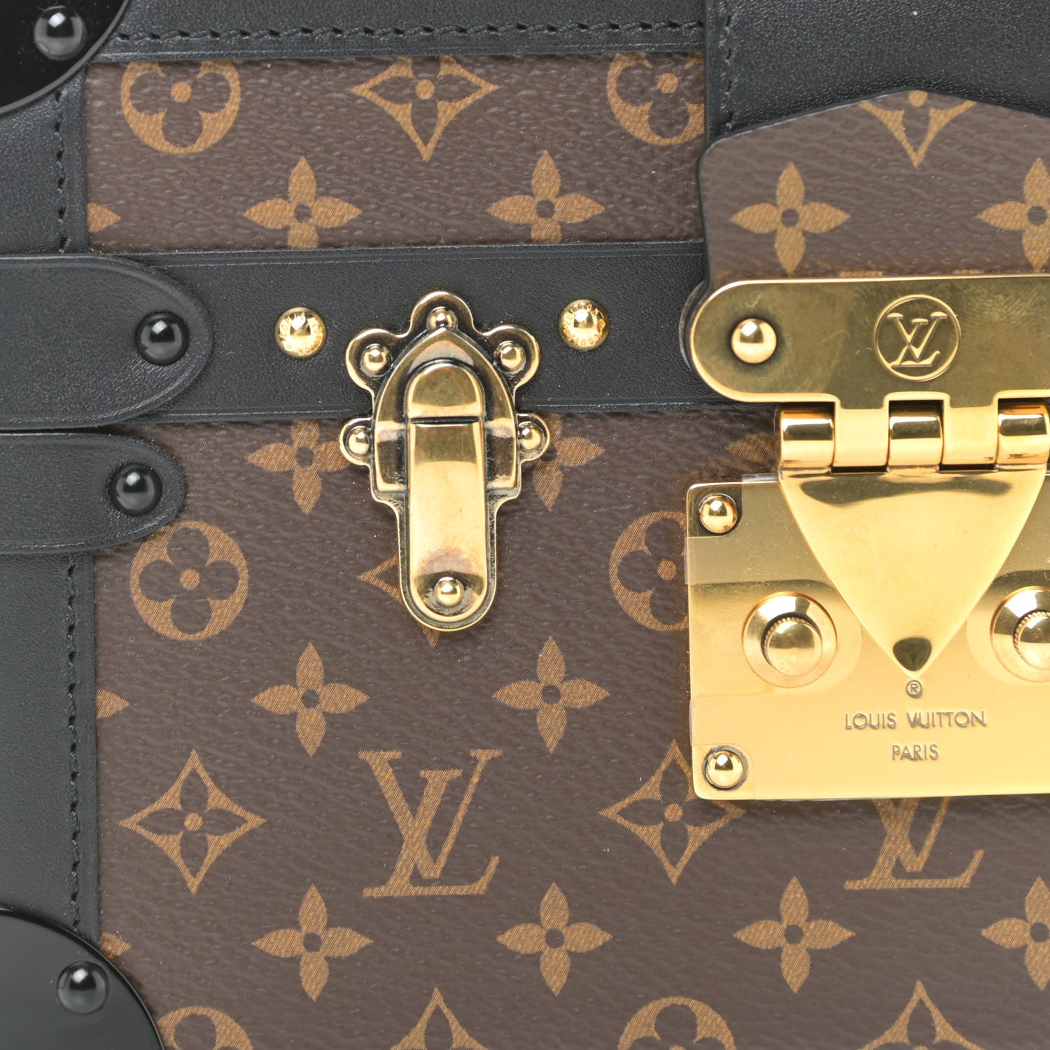 Louis Vuitton Monogram Petite Malle Black 9 of 10