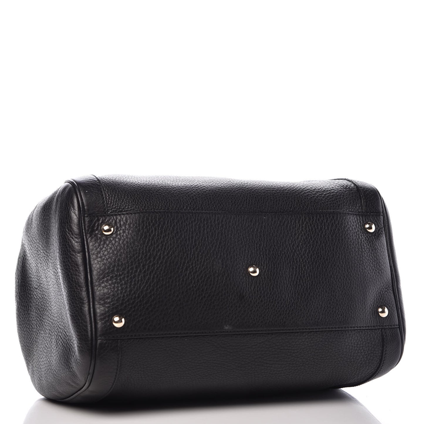 Pebbled Calfskin Medium Soho Boston Black