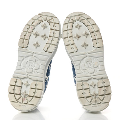 Louis Vuitton Denim Monogram Squad Sneakers 39 Marine 5 of 10