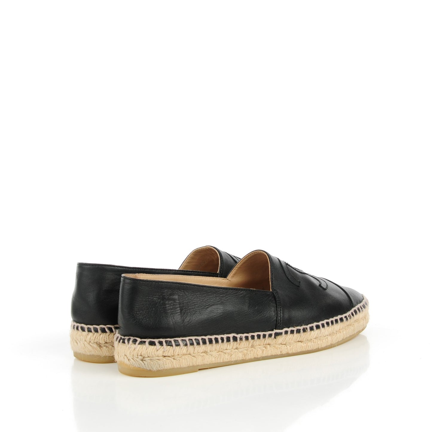 Lambskin CC Espadrilles 42 Black
