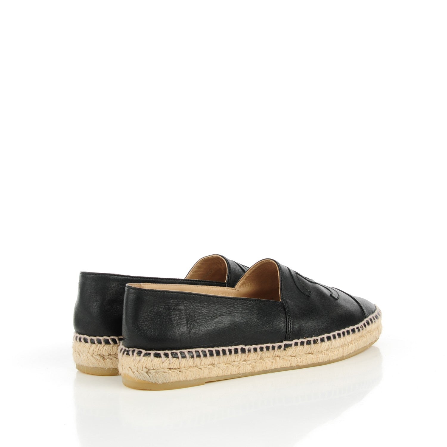 Chanel Lambskin CC Espadrilles 42 Black 6 of 11