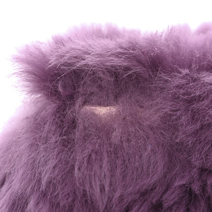 Chanel Rabbit Fur Shoulder Bag Purple 11 of 12