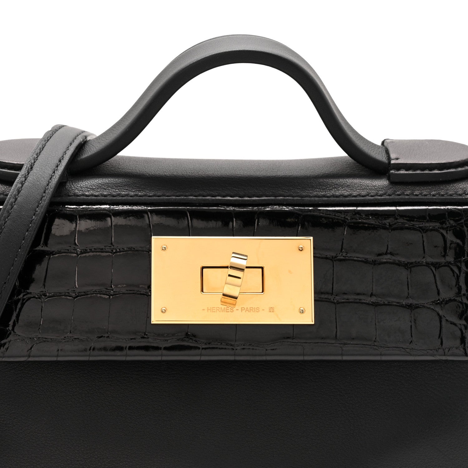 Hermes Volupto Shiny Alligator Touch 24/24 21 Black 8 of 13