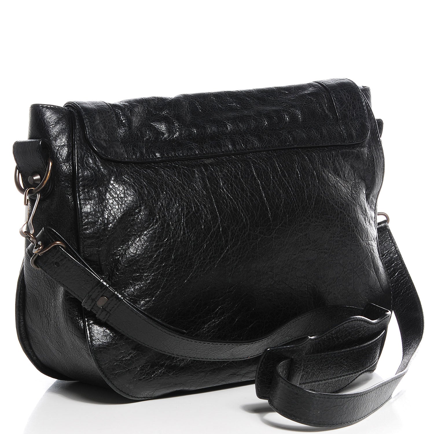 Balenciaga Agneau Classic Hardware Neo Folk Messenger Black 3 of 11