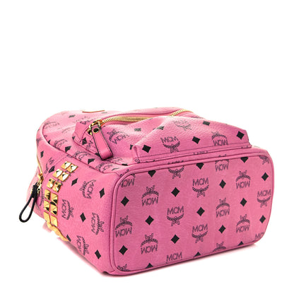 MCM Visetos Side Stud Small Stark Backpack Pink 3 of 12