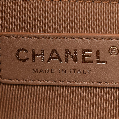 Chanel Caviar Chevron Quilted Medium Boy Flap Brown 6 of 11