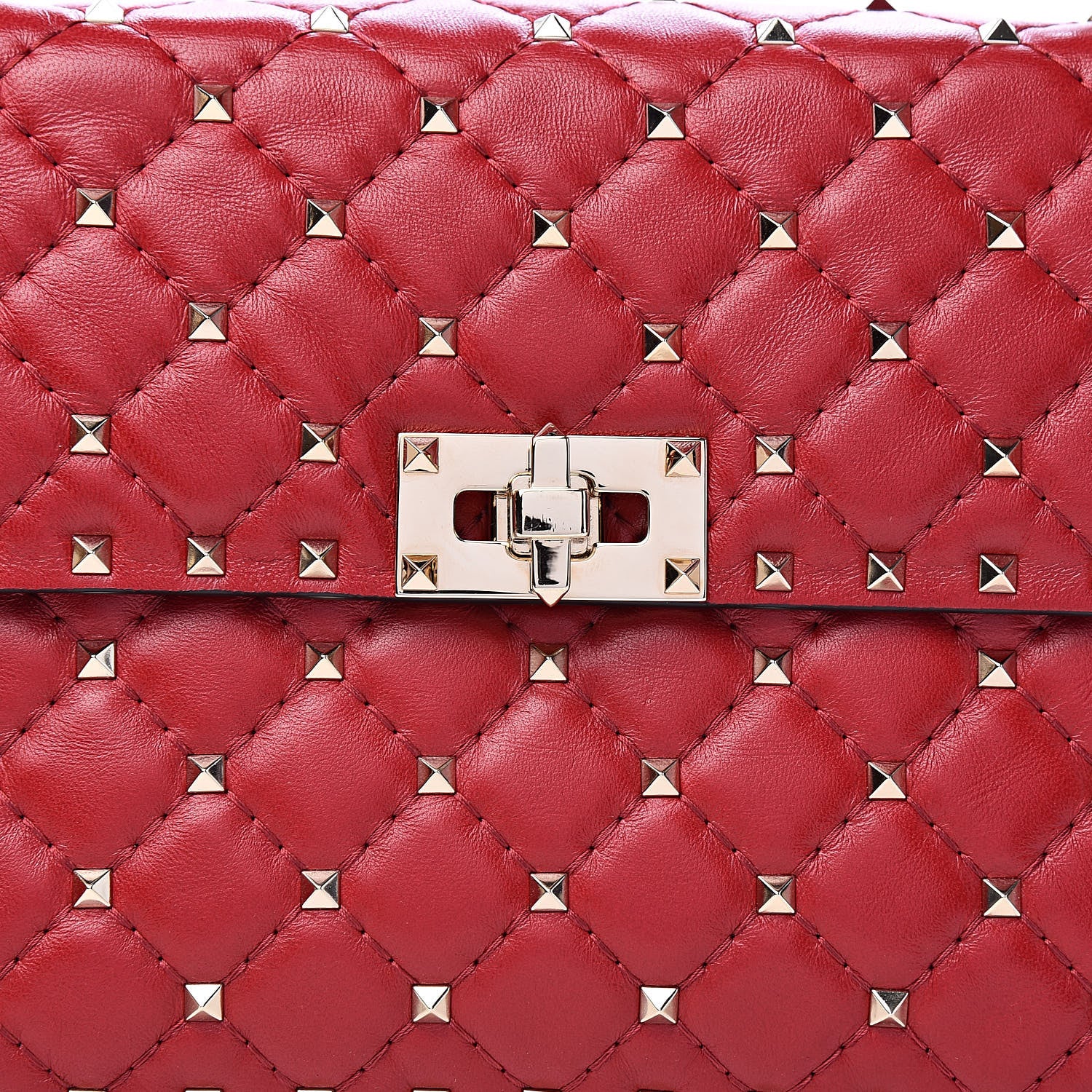 Valentino Garavani Nappa Medium Rockstud Spike Shoulder Bag Rosso Valentino 11 of 11