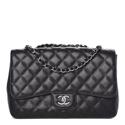 Chanel Caviar Quilted Jumbo Single Flap Black 1 of 10