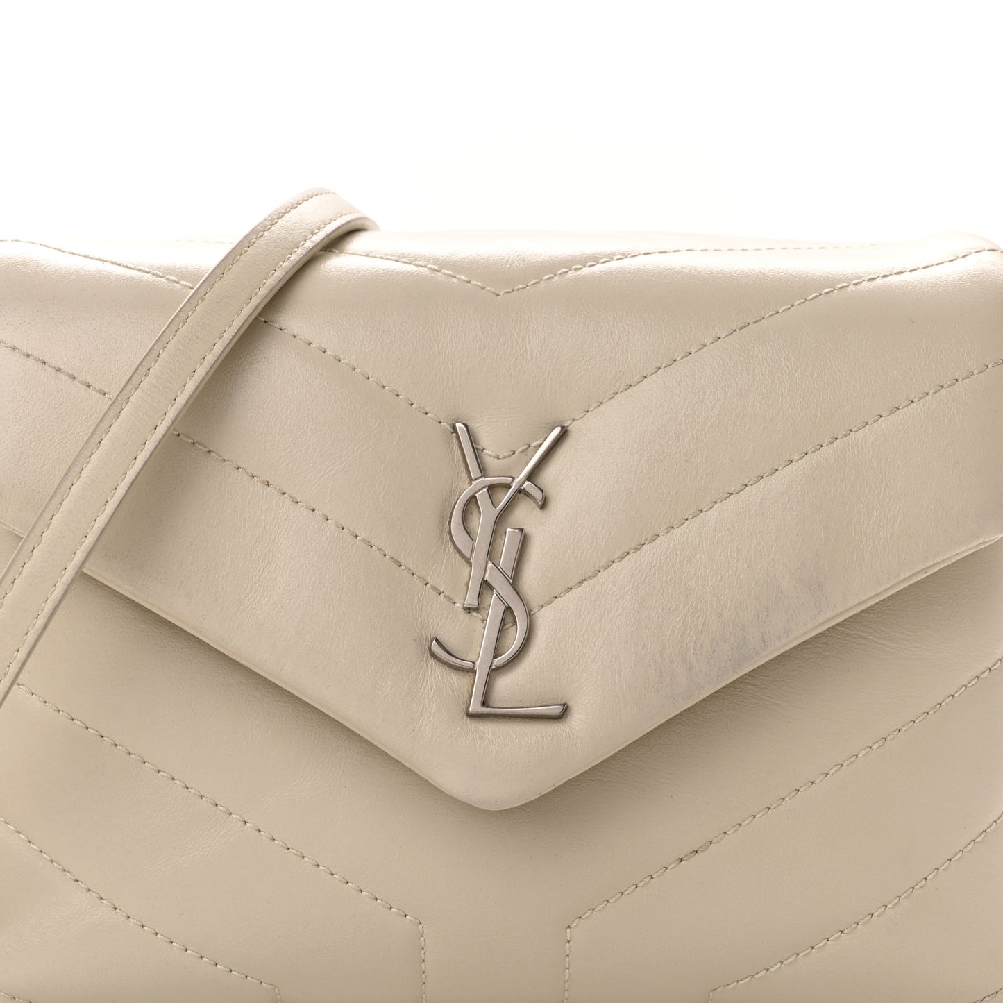 Calfskin Y Quilted Monogram Toy Loulou Crossbody Bag Crema Soft