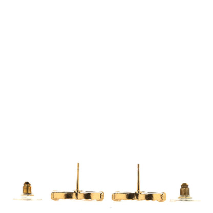 Chanel Metal Textured CC Earrings Gold 3 of 5
