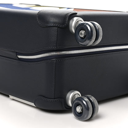Hermes H Plume Canvas Taurillon Cabine R.M.S. Trolley Case Luggage Indigo Ecru Bleu Nuit 12 of 15