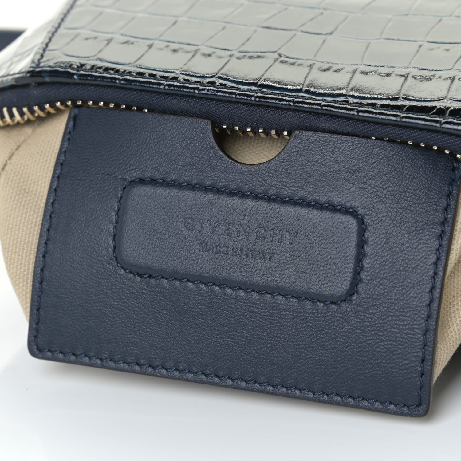Givenchy Calfskin Crocodile Embossed Nano Antigona Navy 8 of 9