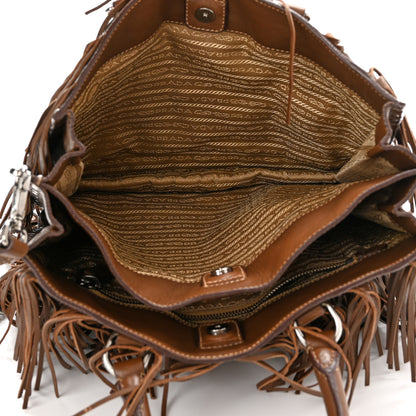 Prada Nappa Fringe Shopping Tote Noce 6 of 11