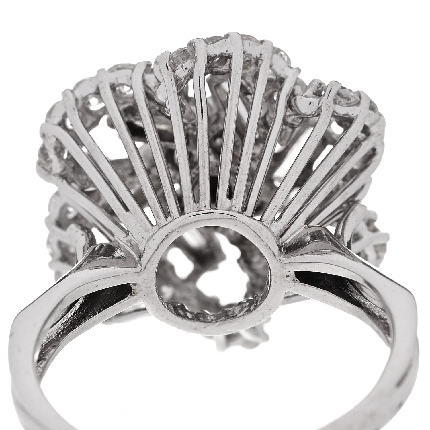 Parker & West by FASHIONPHILE 18K White Gold Diamond 1.80ctw Flower Spiral Cocktail Ring 52 6 5 of 6