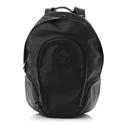 Gucci GG GUCCI Coated Canvas Interlocking G Travel Backpack Black 1 of 12