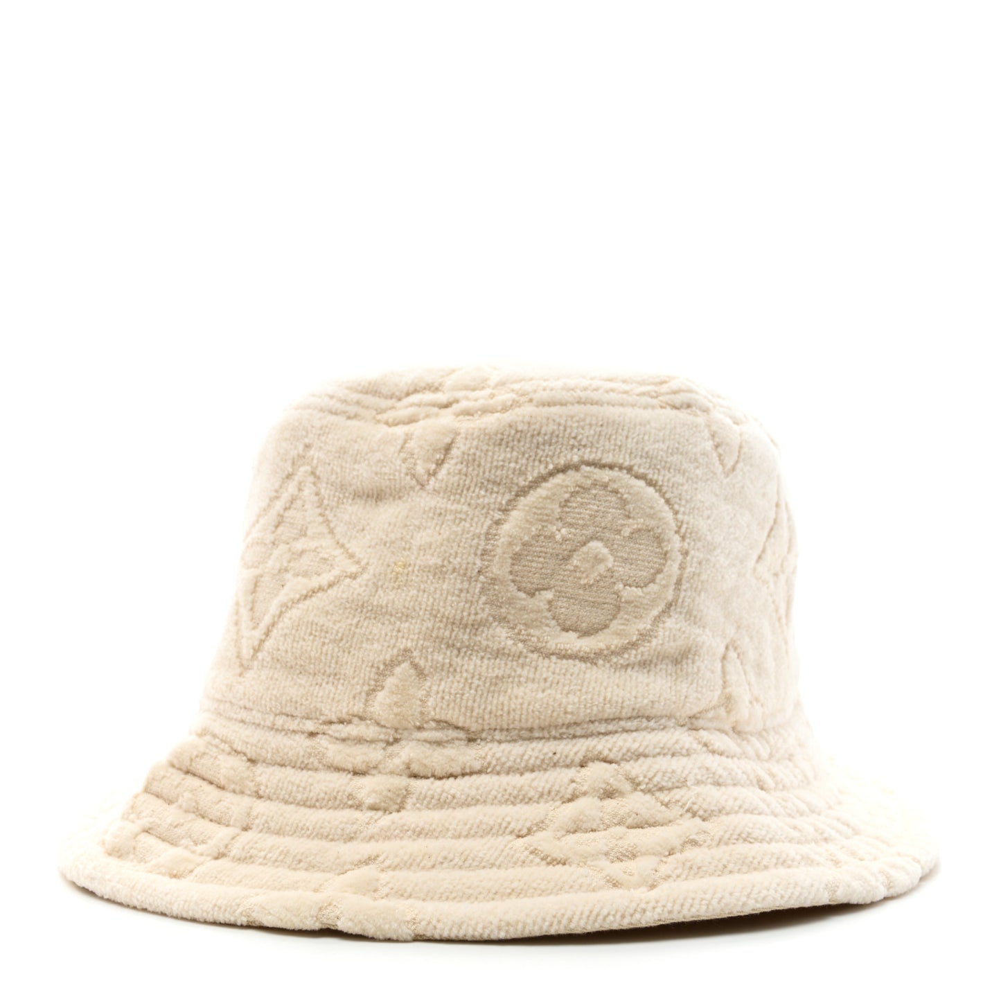 Cotton Jacquard Monogram LVacation Reversible Hat M White