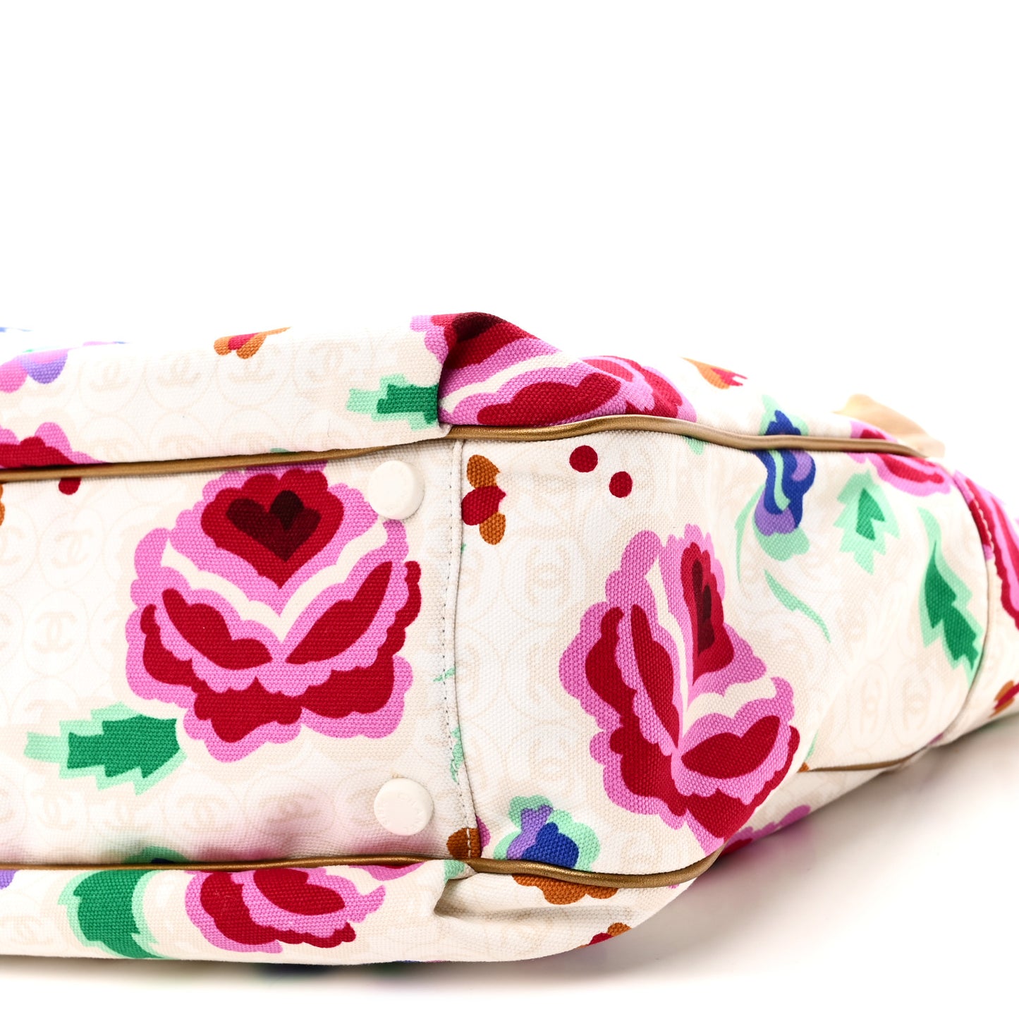 Canvas Floral Print Tote Multicolor