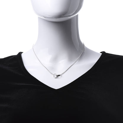 Cartier 18K White Gold Interlocking LOVE Necklace 2 of 7