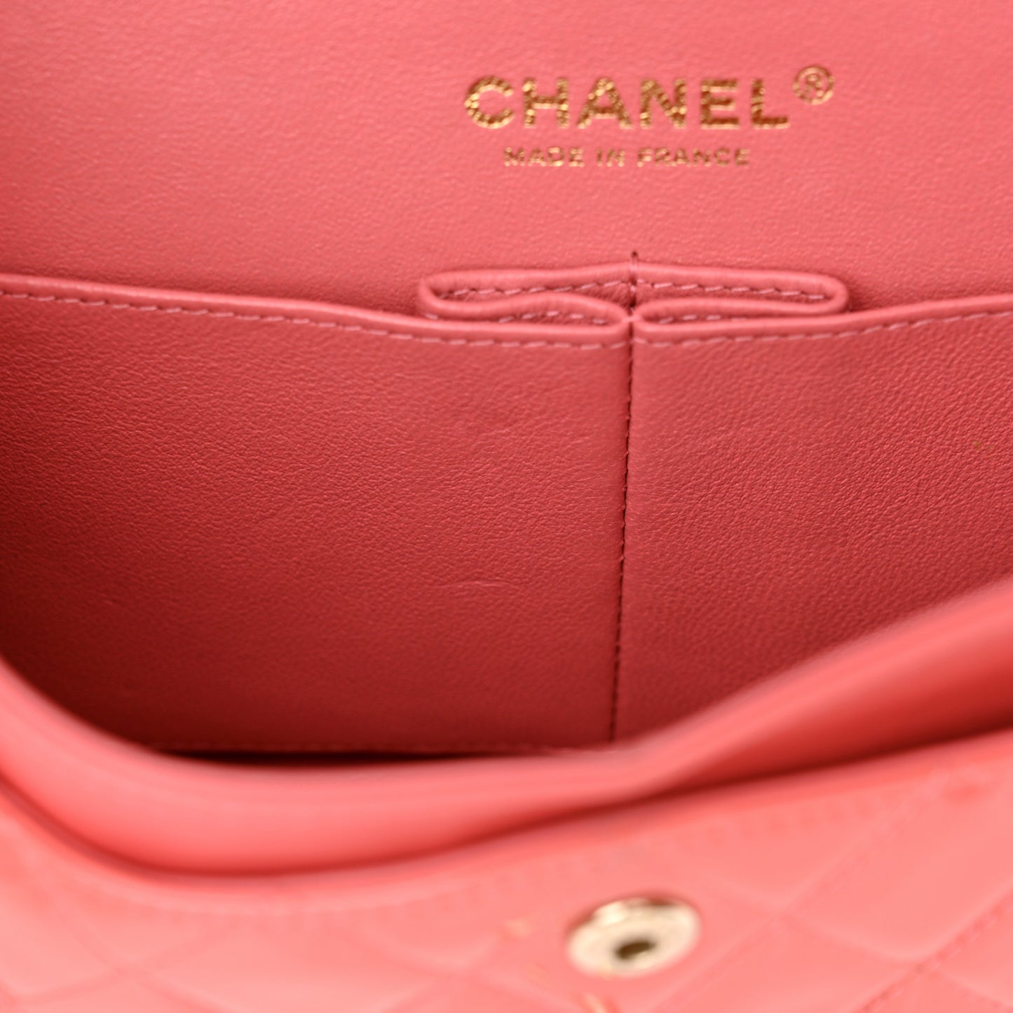 Patent Small Double Flap Pink