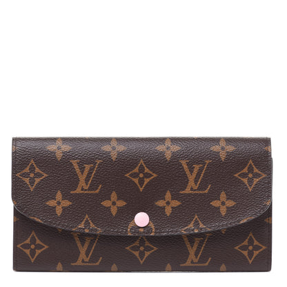 Louis Vuitton Monogram Emilie Wallet Rose Ballerine 1 of 9