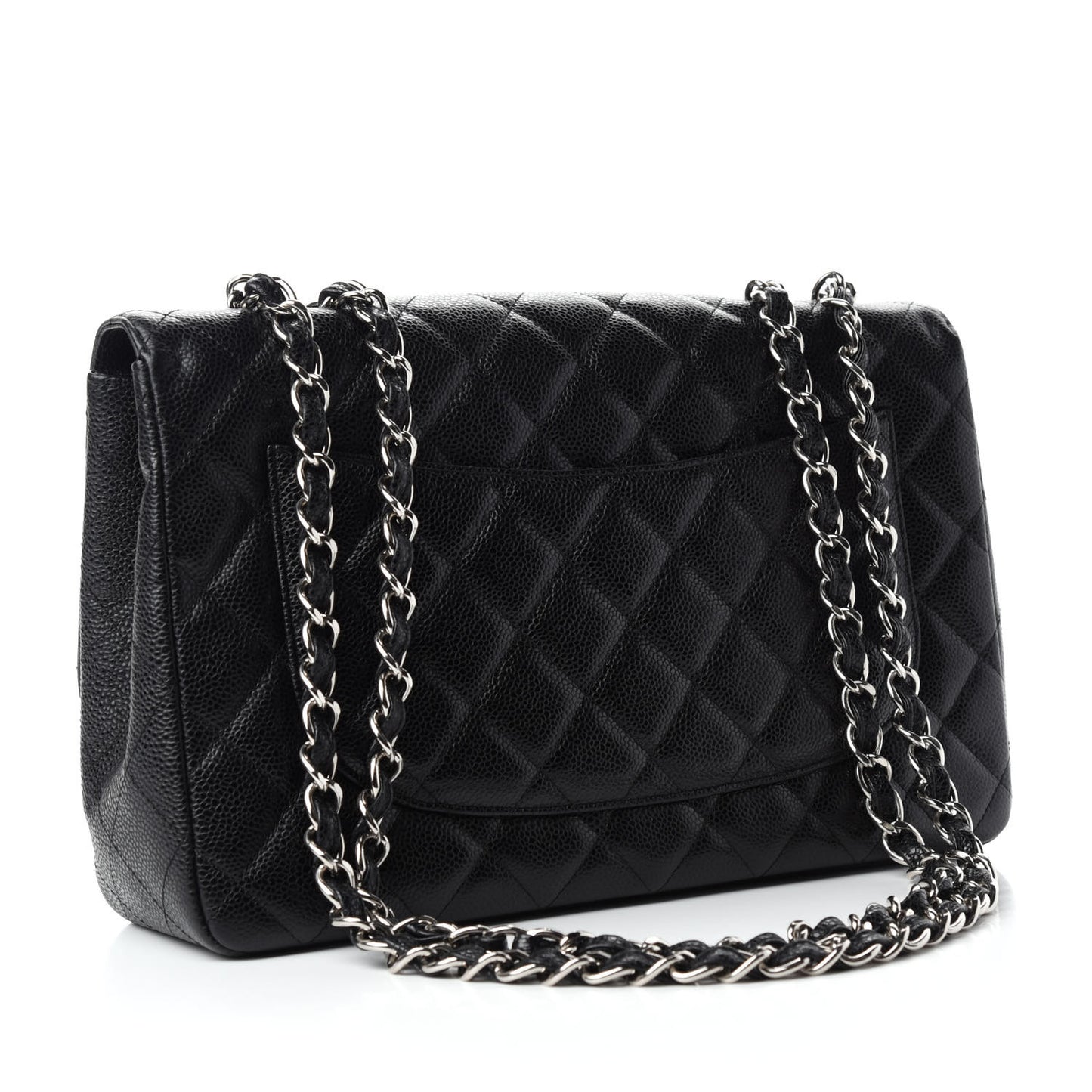 Caviar Quilted Jumbo Single Flap Black