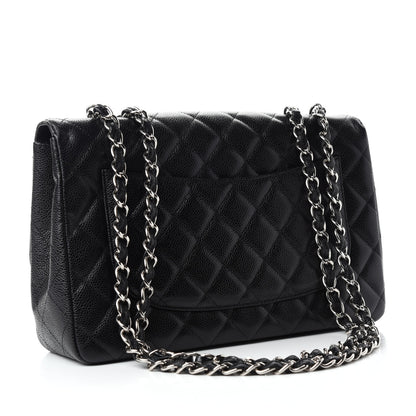 Chanel Caviar Quilted Jumbo Single Flap Black 3 of 10