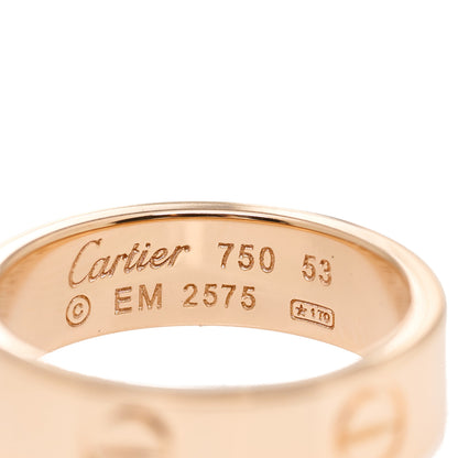 Cartier 18K Pink Gold 5.5mm LOVE Ring 53 6.5 3 of 3