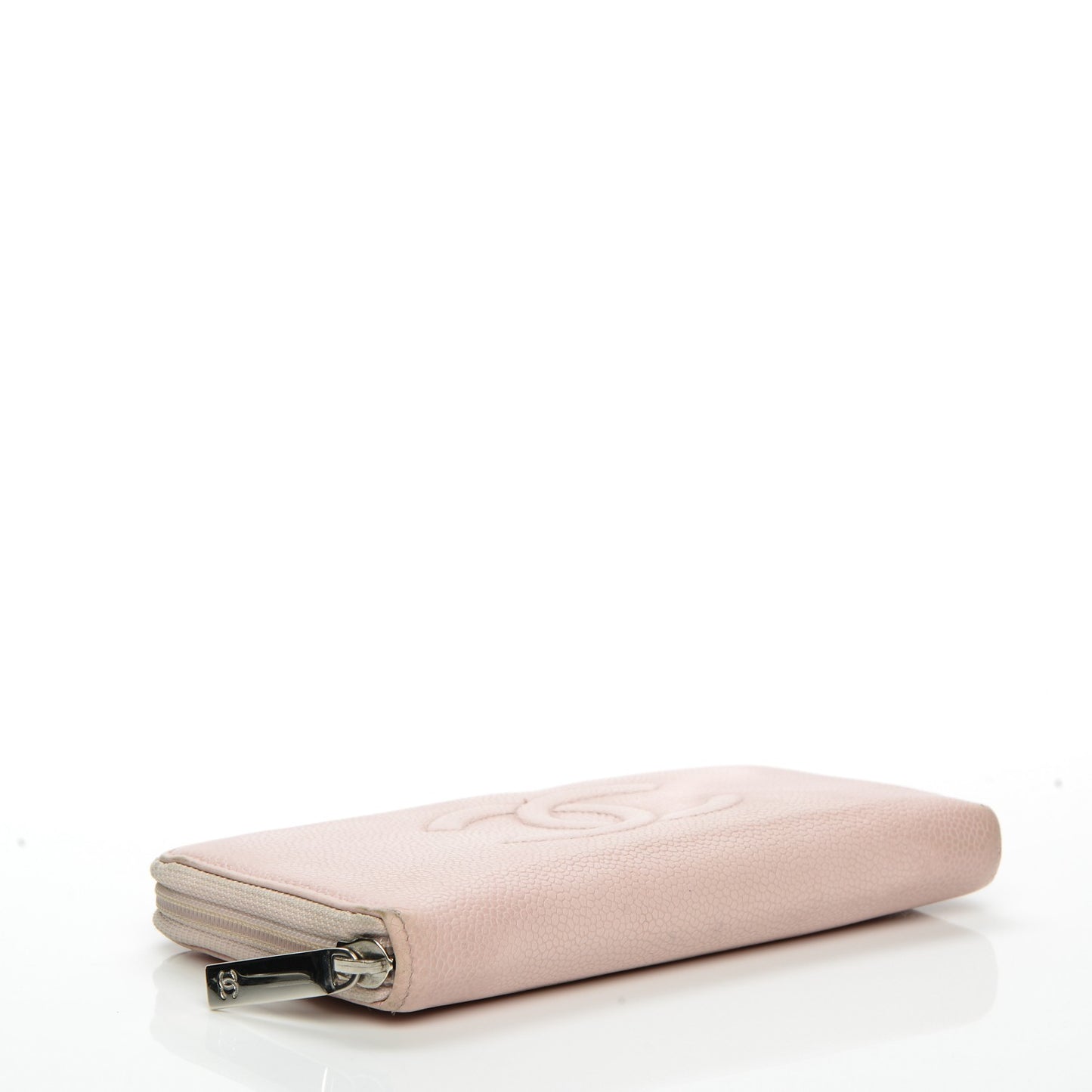 Caviar Large Timeless CC Zip Around Wallet Light Pink