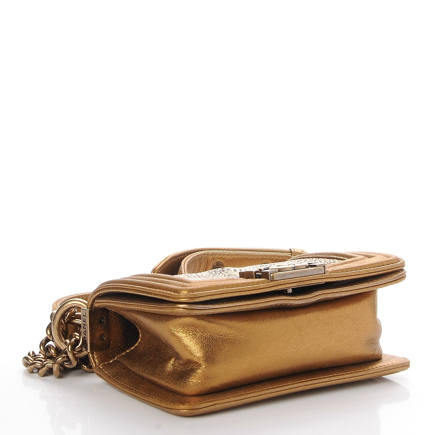 Galuchat Stingray Mini Boy Flap Gold