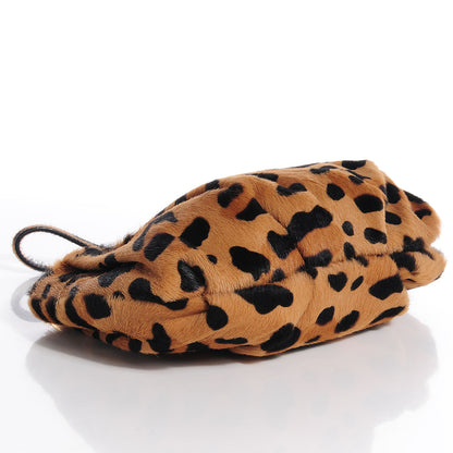 Prada Calf Hair Leopard Print Clutch Wristlet Miele Moro 4 of 9