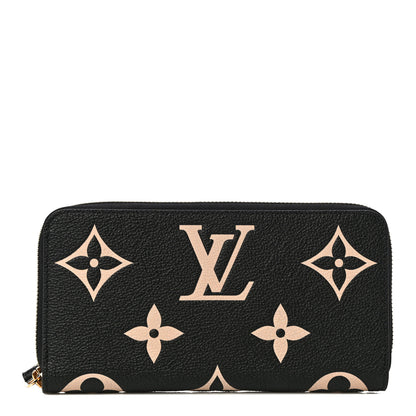 Louis Vuitton Empreinte Monogram Giant Zippy Wallet Black Beige 1 of 9