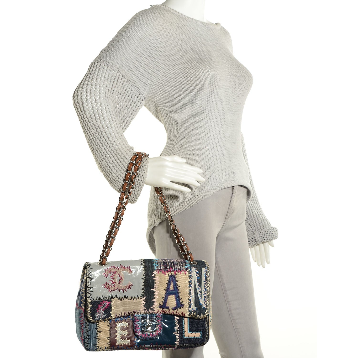 Chanel Patchwork Jumbo Single Flap Multicolor 4 of 16