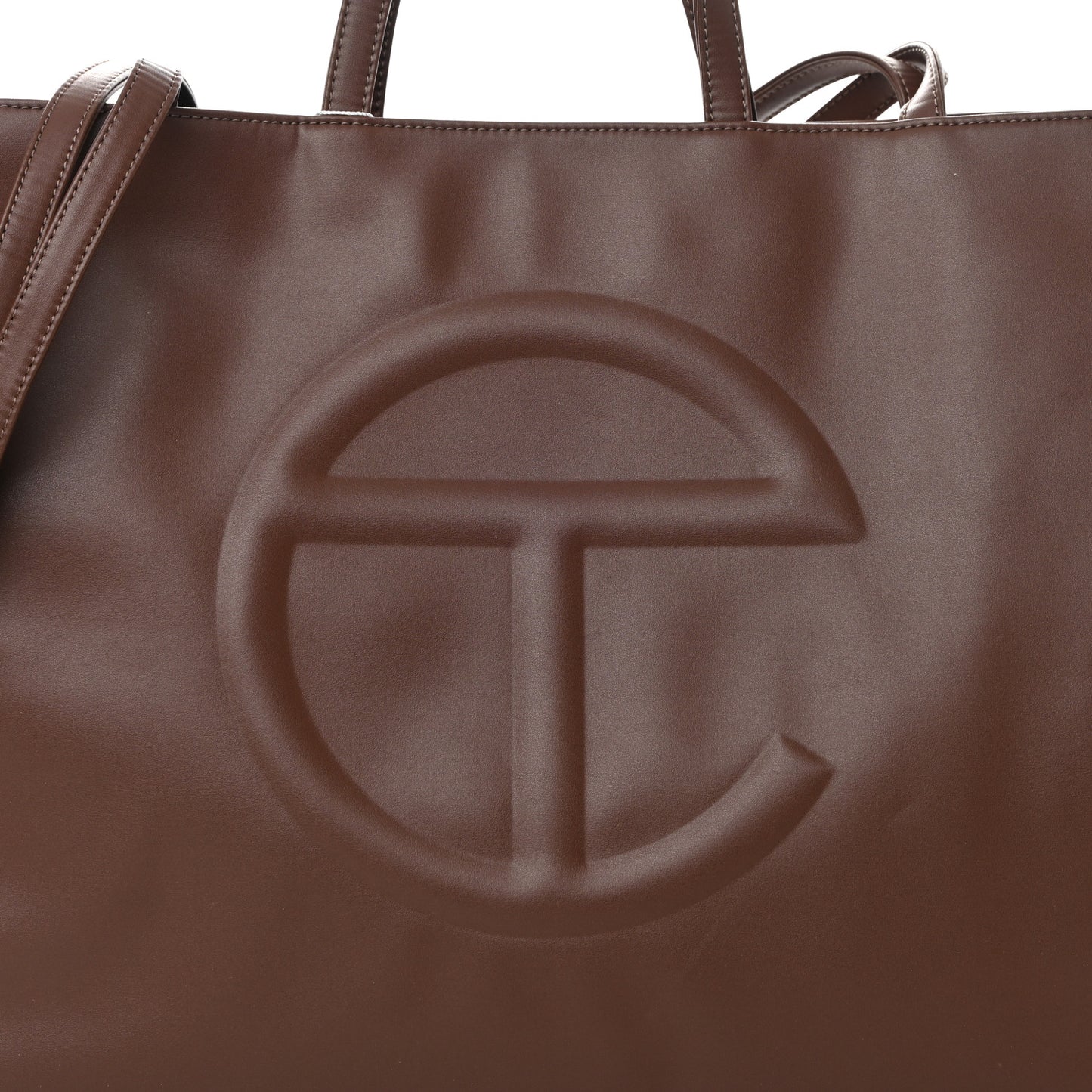 Vegan Leather Large Shopping Bag Chocolate
