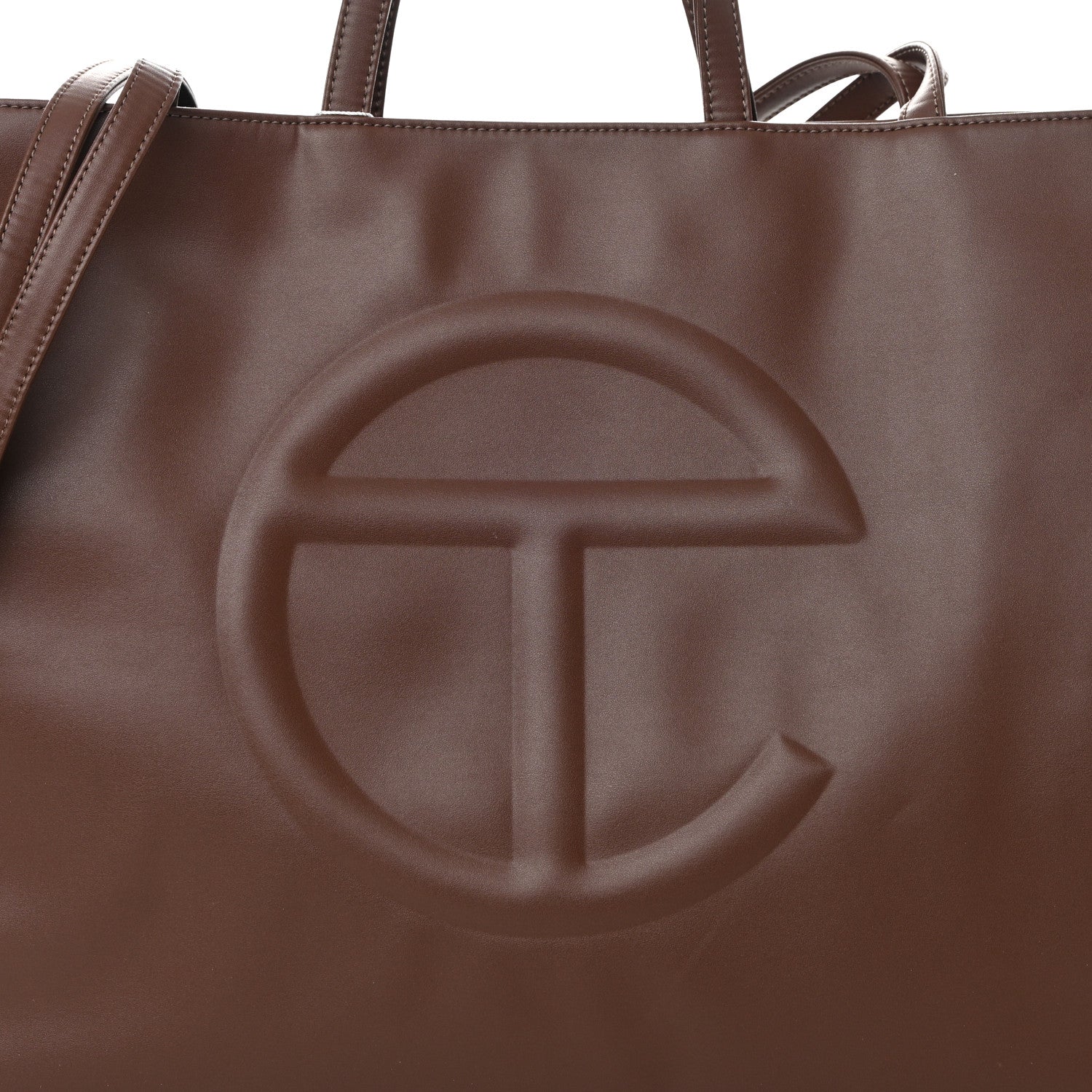 Telfar Vegan Leather Large Shopping Bag Chocolate 8 of 11