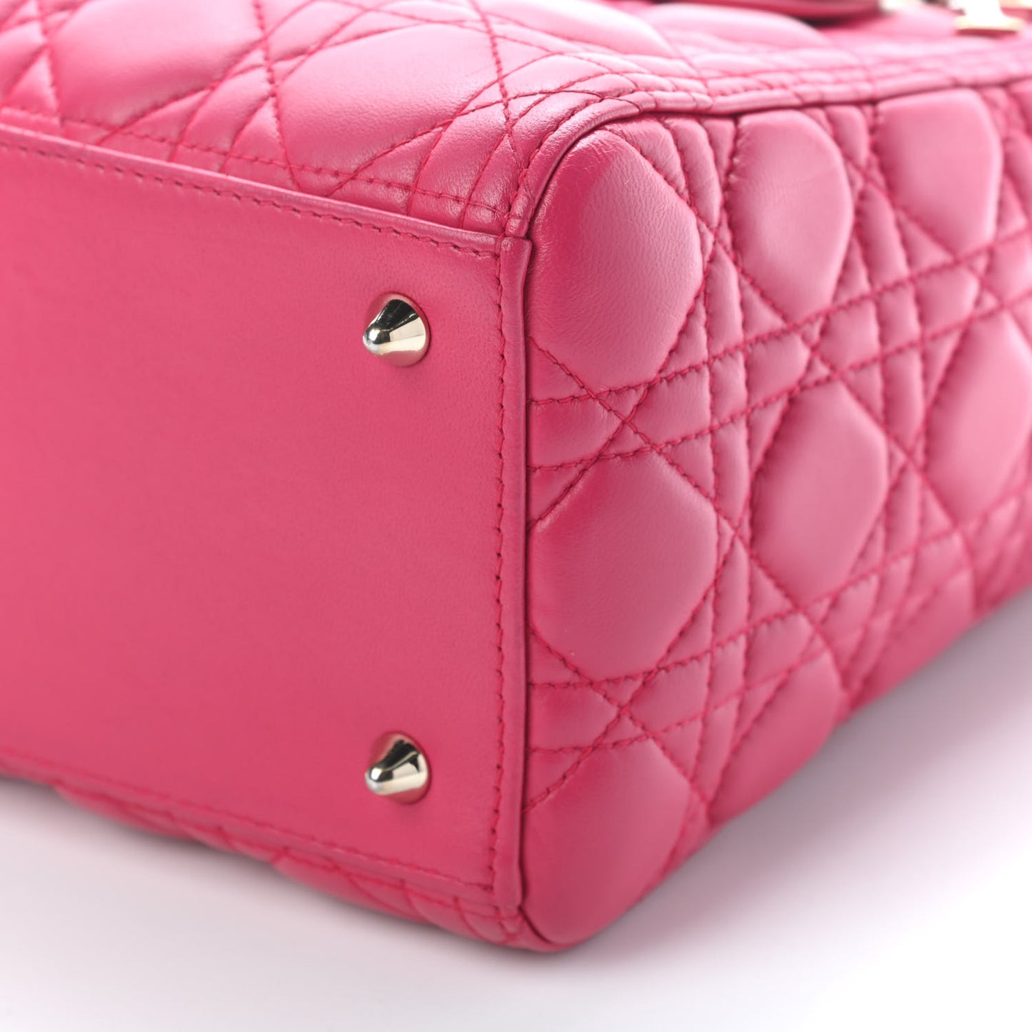 Lambskin Cannage Medium Lady Dior Pink