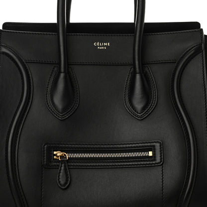 Celine Smooth Calfskin Mini Luggage Black 7 of 9