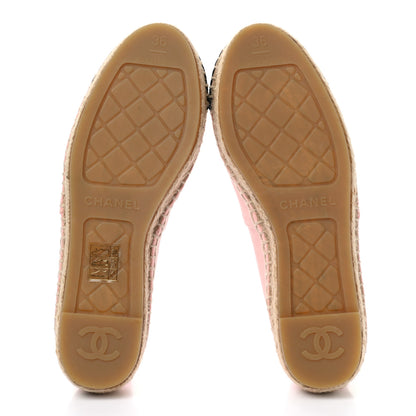 Chanel Denim Toile CC Espadrilles 36 Pink Black 5 of 8