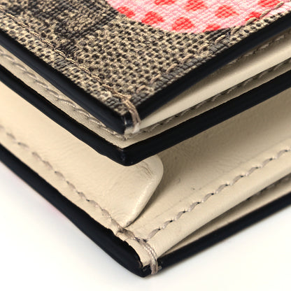 Gucci GG Supreme Monogram Les Pommes Card Case Wallet Beige Multicolor Mystic White 7 of 11
