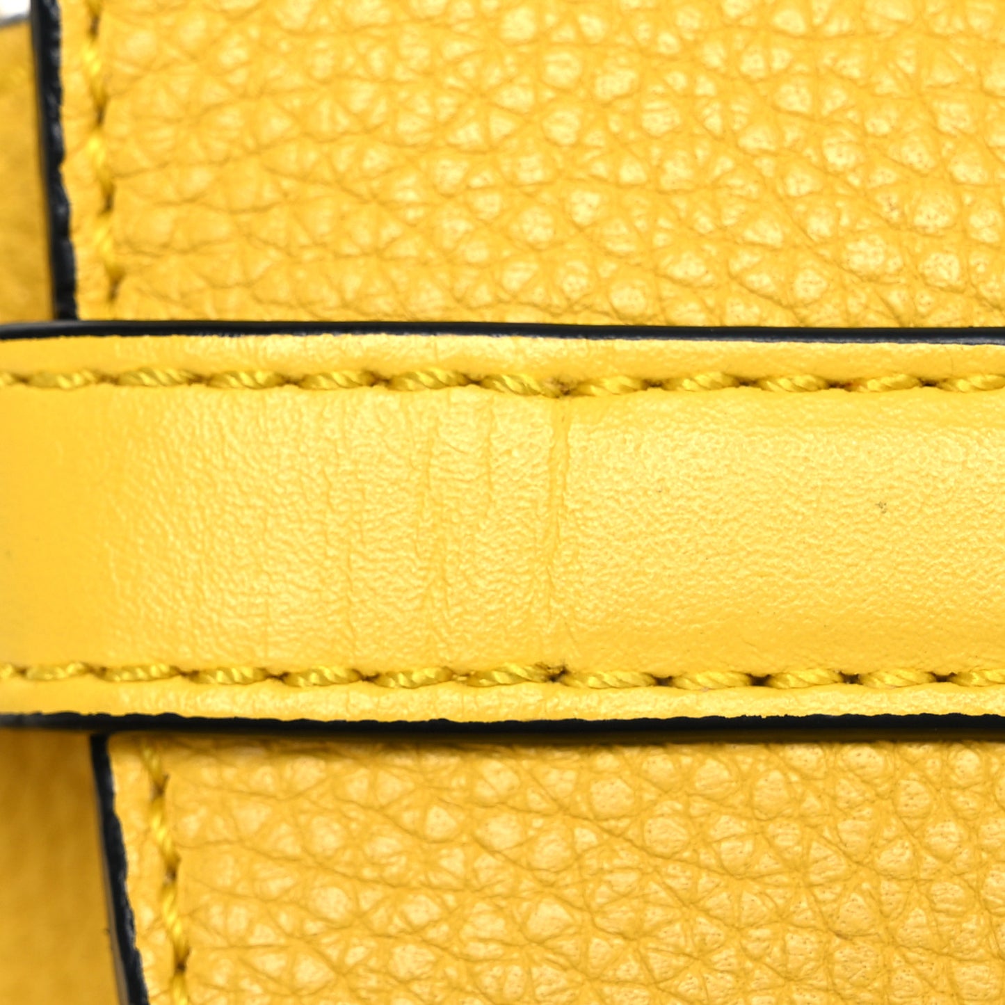 Grained Calfskin Mini Gate Crossbody Bag Yellow